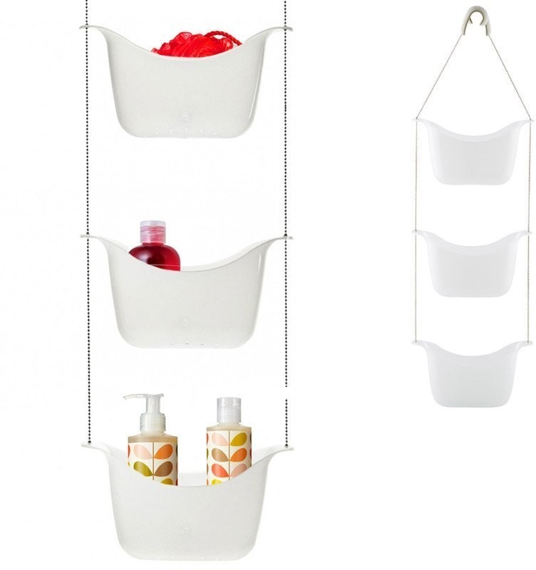 Органайзер для душа bask, белый/никель (41637)