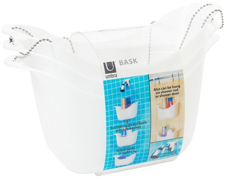 Органайзер для душа bask, белый/никель (41637)