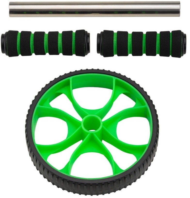 Ролик для пресса RL-103 с неопреновыми ручками, черный/зеленый (2109806)