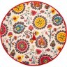 Полотенце кухонное круглое  "африка" d75см , 100% хлопок,красный, вышивка SANTALINO (850-854-9)