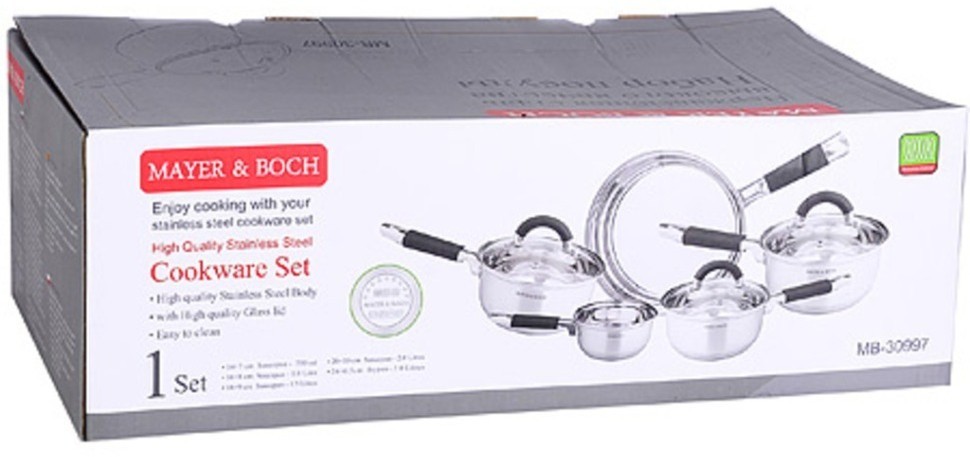 Набор кастрюль из нержавеющей стали с крышками MAYER BOCH (30997)