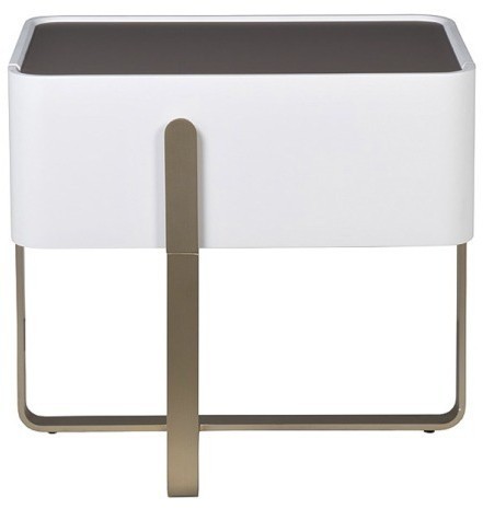 Тумбочка светлая с металл. каркасом 58*40*55см (TT-00012680)