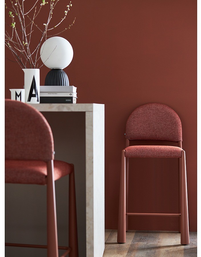 Стул полубарный freddi, рогожка, рябина (78618)