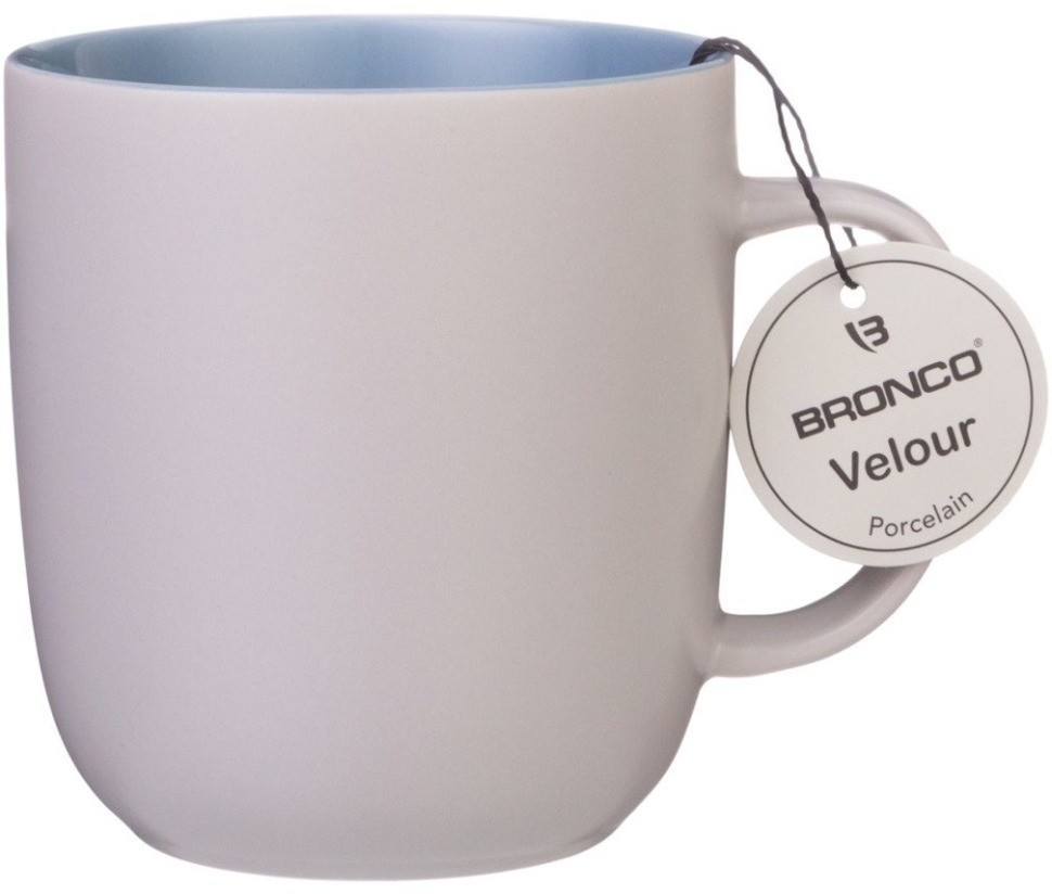 Кружка bronco "velour" 400 мл серая (407-146)