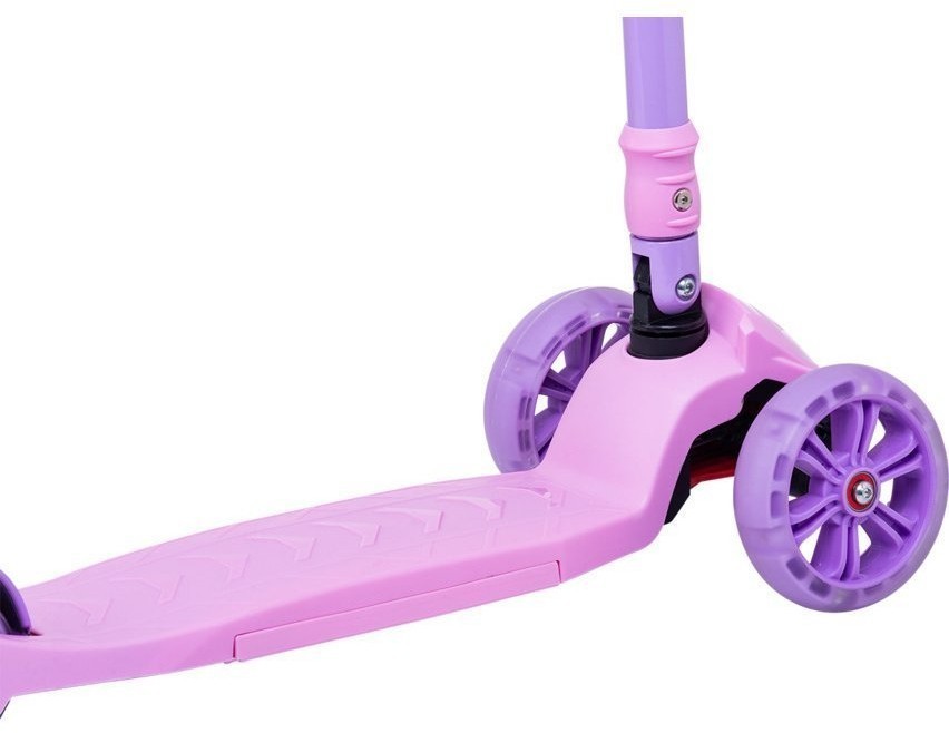 Самокат 3-колесный Bunny, 135/90 мм, розовый/фиолетовый (861118)
