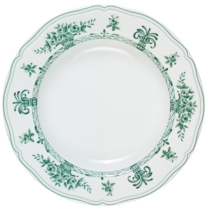 Тарелка LNAN032VD004230, 23 см, фарфор, white, green, LE COQ