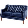 Диван 8829-2D/blueB#72, обивка кожа, ножки дерево, ROOMERS FURNITURE