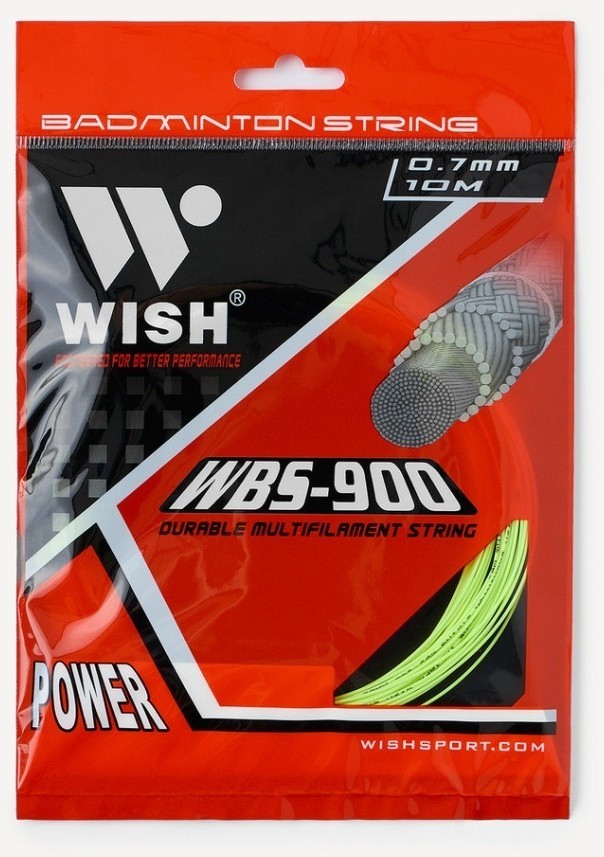 Струна для бадминтона WISH String WBS-900, желто-зеленый (2119128)