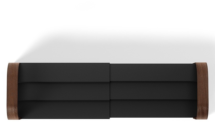 Полка для специй трехъярусная раздвижная bellwood, черная/орех (78715)