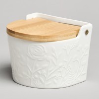 Банка для соли с дер.крышкой lefard &quot;meadow&quot; 11,5*11*9,5 см 450 мл (587-239)