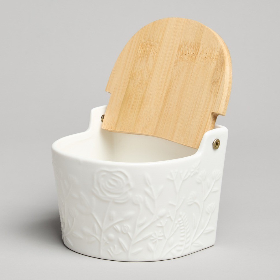 Банка для соли с дер.крышкой lefard "meadow" 11,5*11*9,5 см 450 мл (587-239)