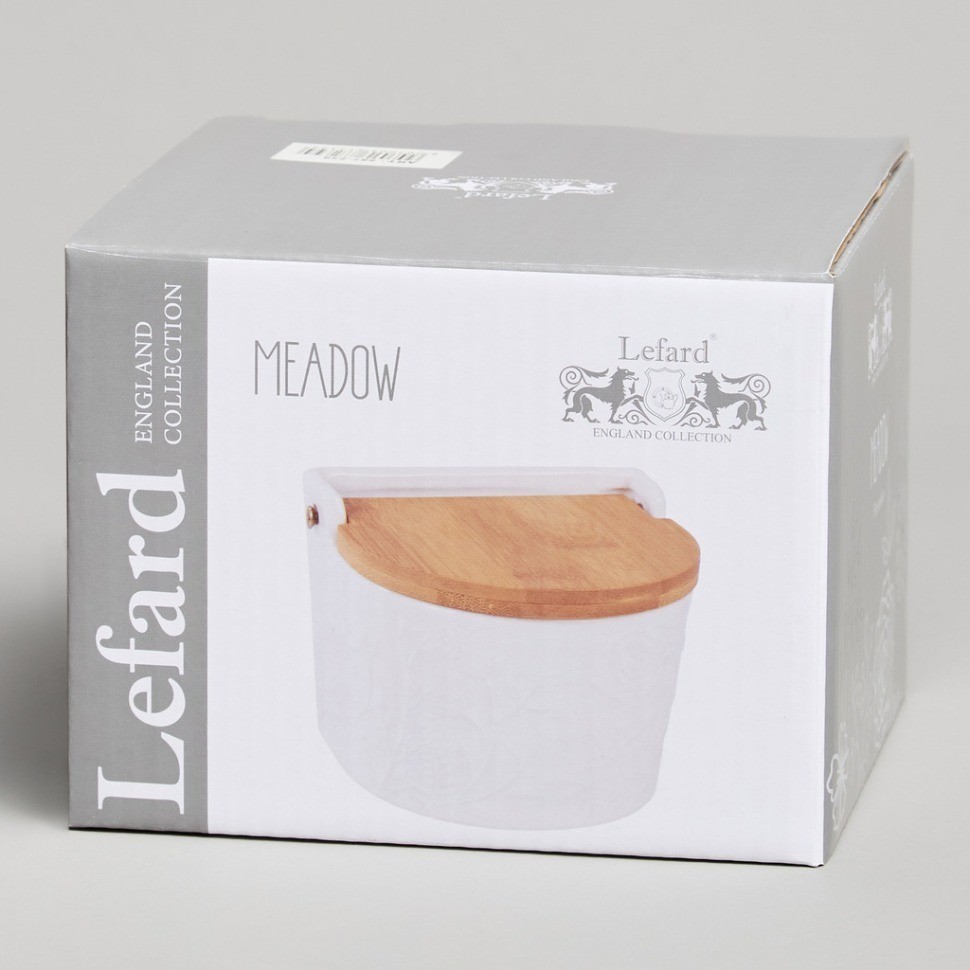 Банка для соли с дер.крышкой lefard "meadow" 11,5*11*9,5 см 450 мл (587-239)