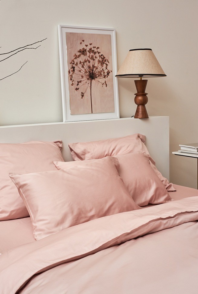 Набор наволочек из премиального сатина цвета пыльной розы из коллекции essential, 50х70 см (78474)