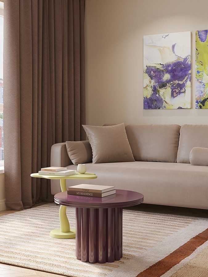 Столик приставной fluid, 56х49 см, лайм (78643)