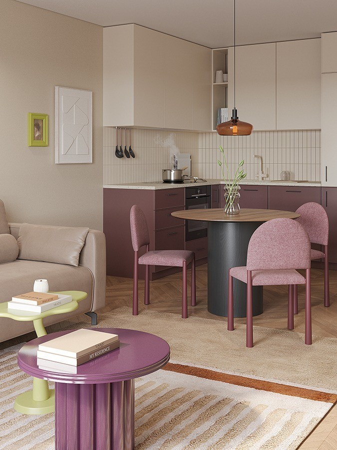 Столик приставной fluid, 56х49 см, лайм (78643)