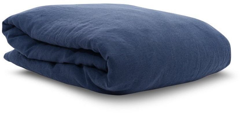 Пододеяльник изо льна темно-синего цвета essential, 200х200 см (63319)