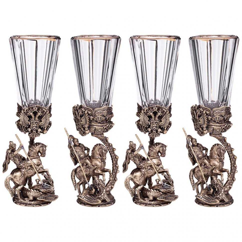 Набор из 4-х лафитников для водки "георгий победоносец" 50 мл ООО Пхк (385-288)