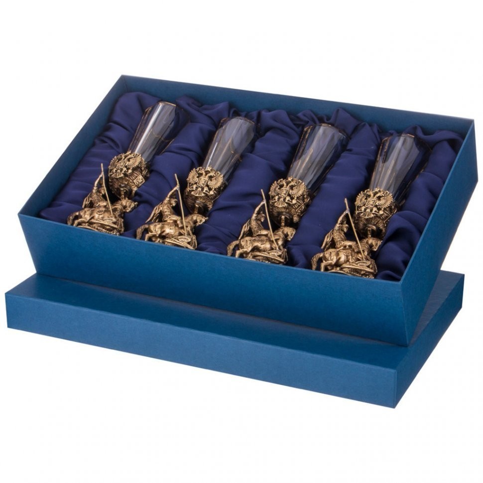 Набор из 4-х лафитников для водки "георгий победоносец" 50 мл ООО Пхк (385-288)