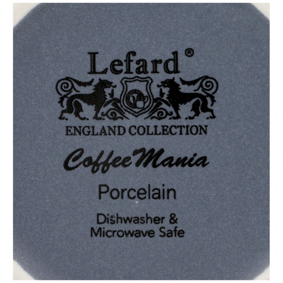 Кружка с силиконовой крышкой "кофемания" 400 мл, синяя Lefard (756-240)