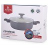 Сотейник со стекл. крышкой и антипригарным покрытием pfluon marble, 26*7,5 см Agness (902-105)
