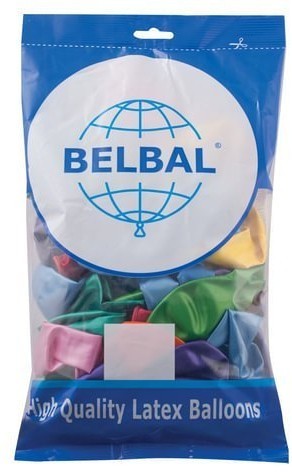 Шарики воздушные BelBal 14" (36 см) 50 шт 12 цветов металлик 1101-0025/102884 (65138)