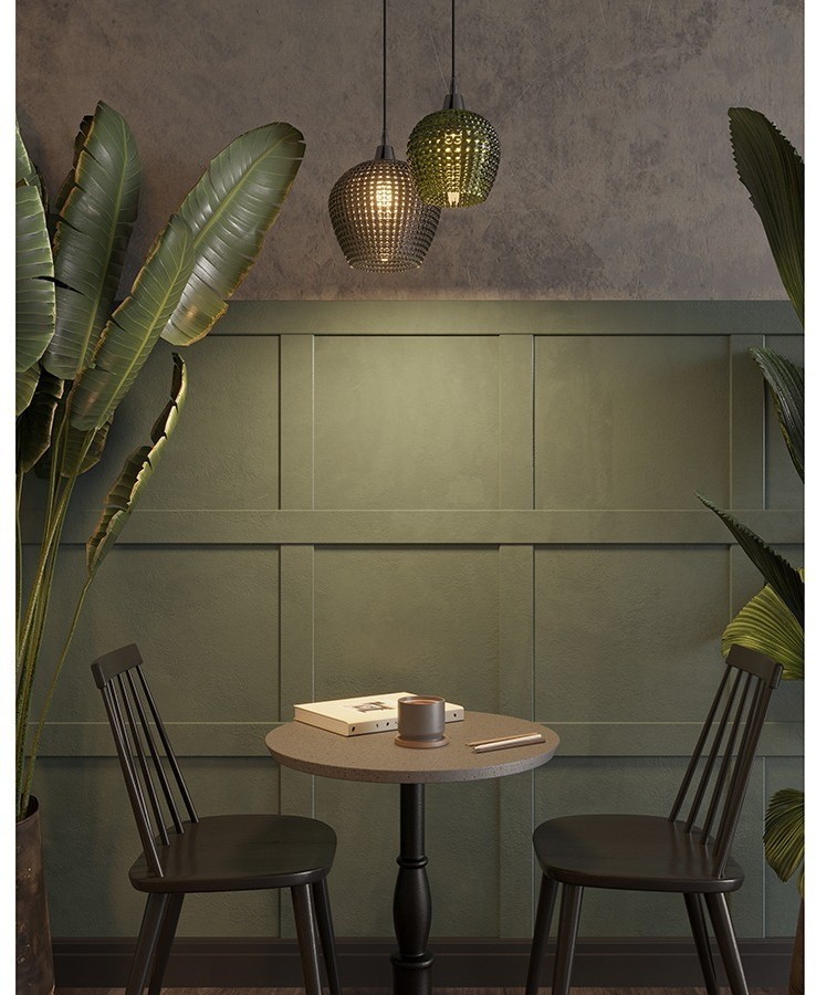 Светильник подвесной каскадный aurora, D40 см, зеленый/серый (76564)