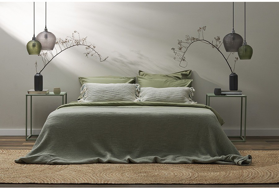 Светильник подвесной каскадный aurora, D40 см, зеленый/серый (76564)