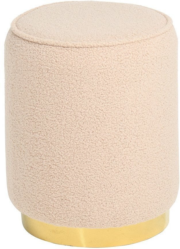 Пуф evie, букле, бежево-розовый (74384)