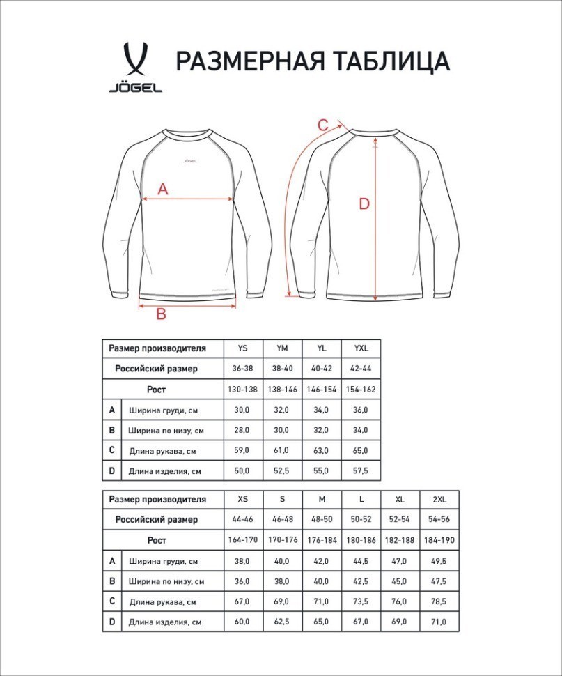 Футболка компрессионная с длинным рукавом JOGEL PerFormDRY Baselayer LS Tee, серый (2117545)