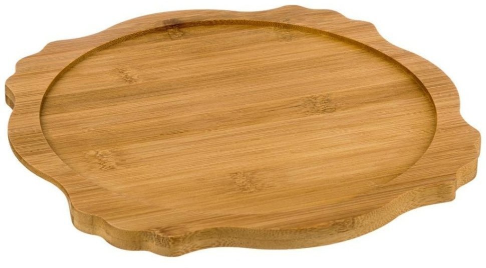 Менажница 3 секции на  дерев. подставке lefard 27*27*6 см (474-067)