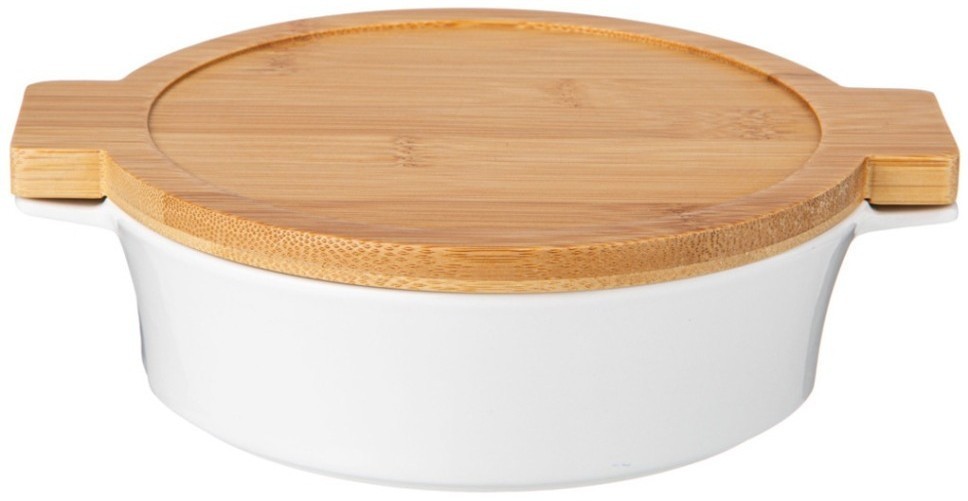 Салатник с ручками lefard "native" на дерев. подставке 21,9*18,1*6,2 см (761-081)