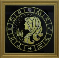 Картина Дева золото с кристаллами Swarovski (1728)