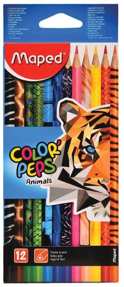 Карандаши цветные трехгранные Maped Color'Peps Animals 12 цветов 832212/181596 (3) (65757)