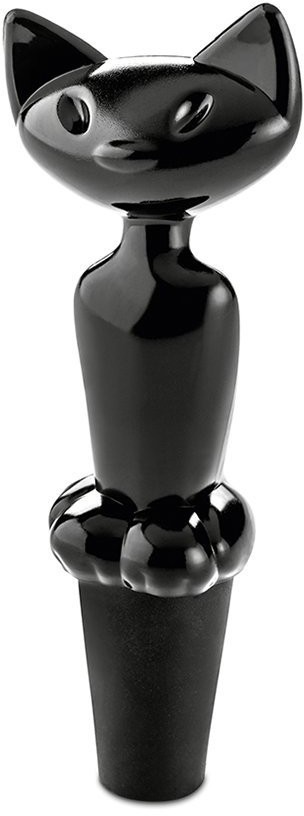 Пробка для бутылки miaou, черная (60547)