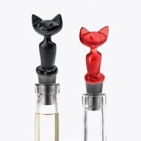 Пробка для бутылки miaou, черная (60547)