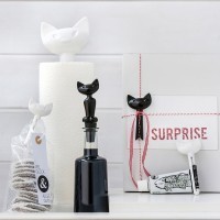 Пробка для бутылки miaou, черная (60547)