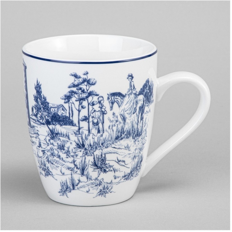 Набор кружек  lefard "novel" на дерев. подставке 4 шт. 380 мл (577-217)