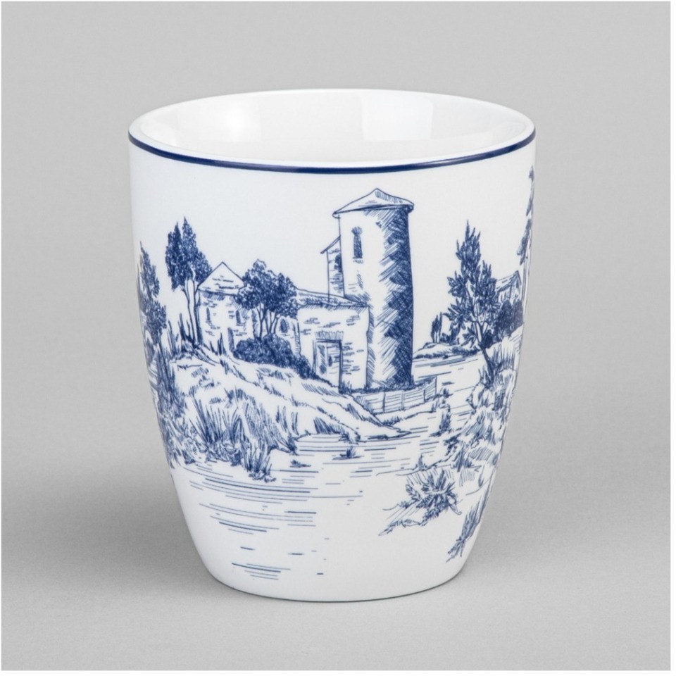 Набор кружек  lefard "novel" на дерев. подставке 4 шт. 380 мл (577-217)