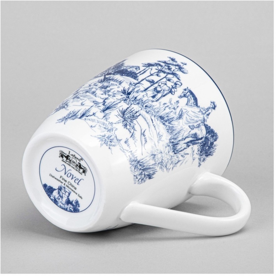 Набор кружек  lefard "novel" на дерев. подставке 4 шт. 380 мл (577-217)