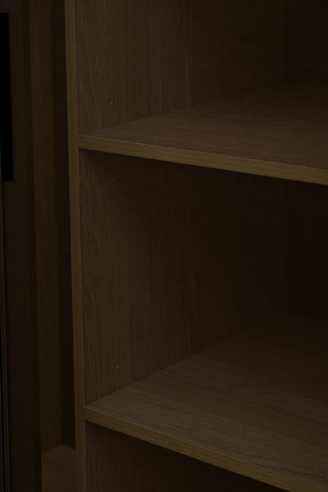 GD-10013/1-3 Шкаф Alto двухд c полками, цвет дуб Урбан Кофейный, дверцы стекло(тонир) 100*57*228.5см (TT-00014200)