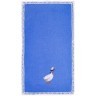Комплект полотенец из 2-х шт 50х30 в корзине "гуси",х/б 100%,вышивка/махра, белый+синий SANTALINO (850-840-1)