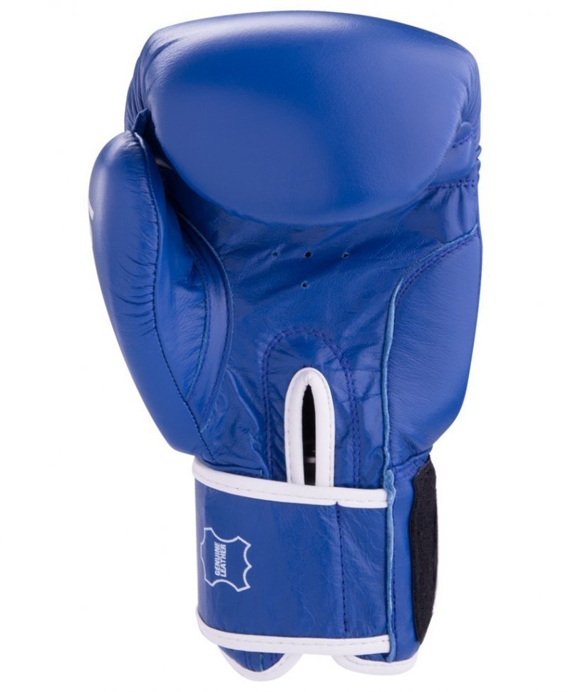 Перчатки боксерские GYM BGG-2018, 8oz, кожа, синие (4494)