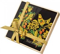 Комплект салфеток из 2-х шт 35*35 &quot;хохлома&quot; ,х/б 50%,п/э 50%,чёрный SANTALINO (850-453-40)