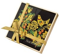 Комплект салфеток из 2-х шт 35*35 &quot;хохлома&quot; ,х/б 50%,п/э 50%,чёрный SANTALINO (850-453-40)