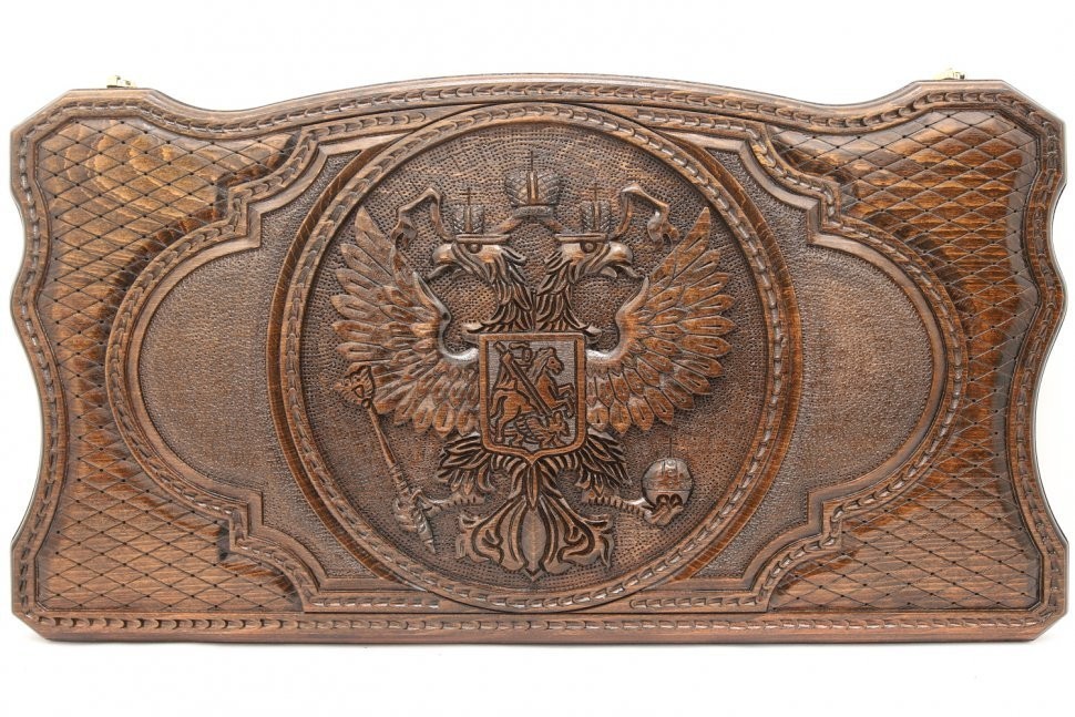 Нарды резные "Герб РФ 2", Simonyan (28628)