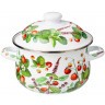 Кастрюля agness эмалированная с эмал.крышкой серия "фруктовая корзина", 2.0 л, 18*11 см (934-561)