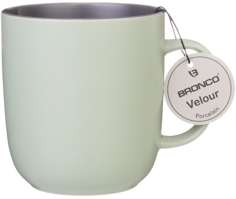 Кружка bronco "velour" 400 мл мятная (407-143)