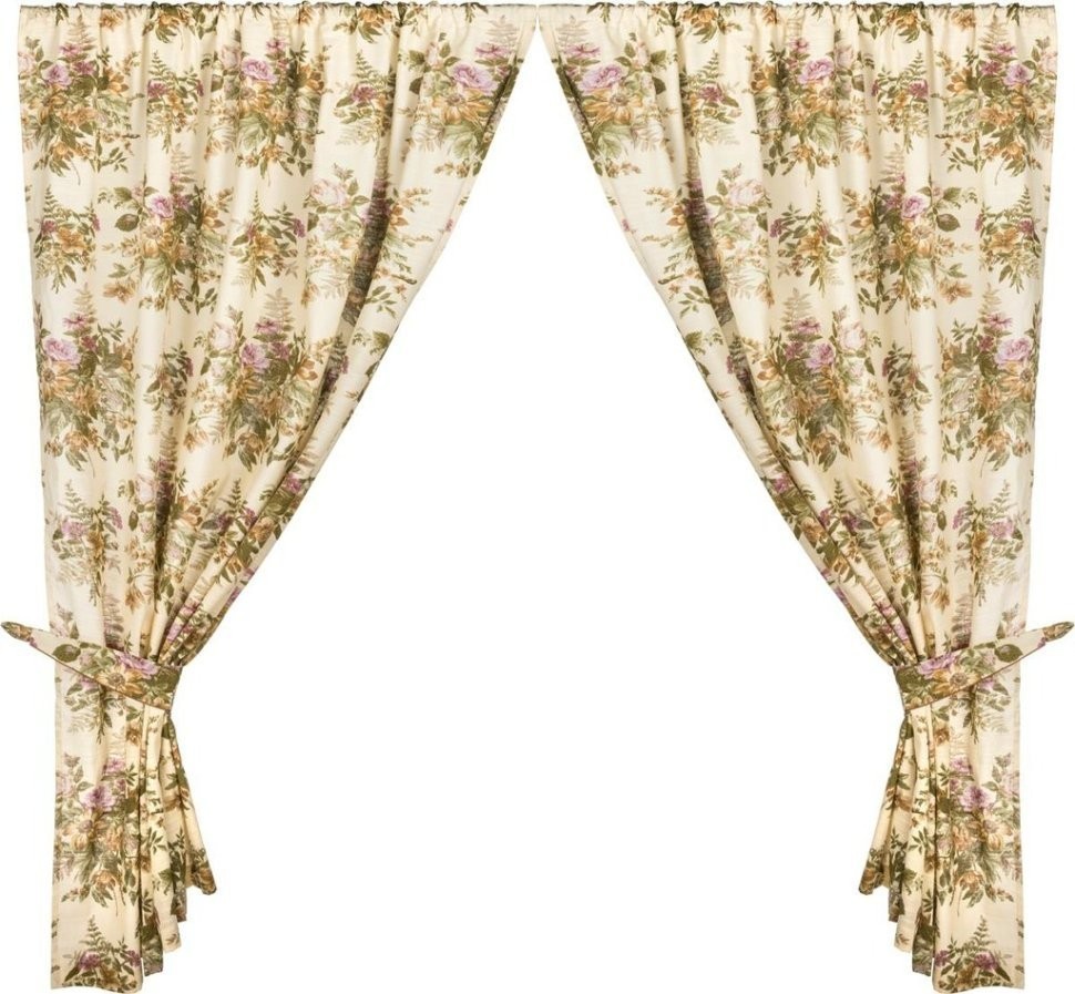 Штора с подхватами 150*250 см из 2шт  100% х/б,молочная SANTALINO (850-835-2)