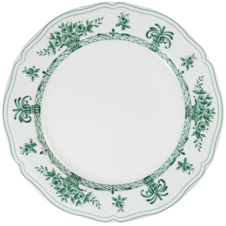 Тарелка LNAN032VD003265, 26,5 см, фарфор, white, green, LE COQ