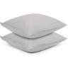 Набор из двух наволочек серого цвета из органического стираного хлопка из коллекции essential, 70х70 см (69384)